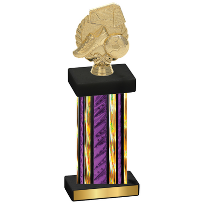 Single Purple Glacier Soccer Trophy