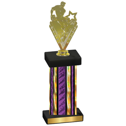 Single Purple Glacier Rugby Trophy