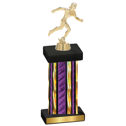 Single Purple Glacier Running Trophy