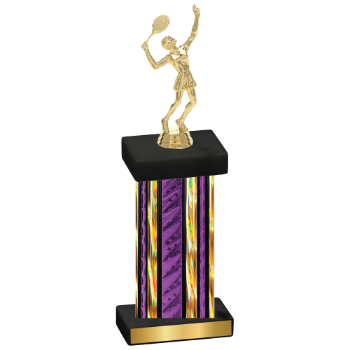 Single Purple Glacier Tennis Trophy