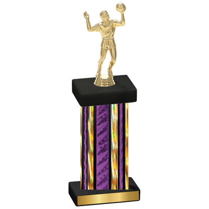 Single Purple Glacier Volleyball Trophy