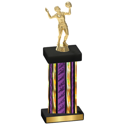 Single Purple Glacier Volleyball Trophy