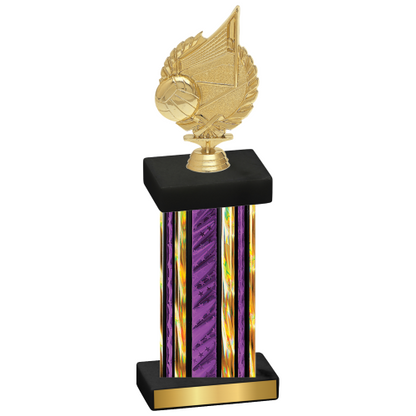 Single Purple Glacier Volleyball Trophy