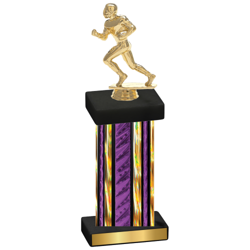 Single Purple Glacier Football Trophy