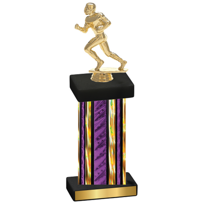 Single Purple Glacier Football Trophy