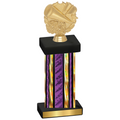 Single Purple Glacier Cheerleading Trophy