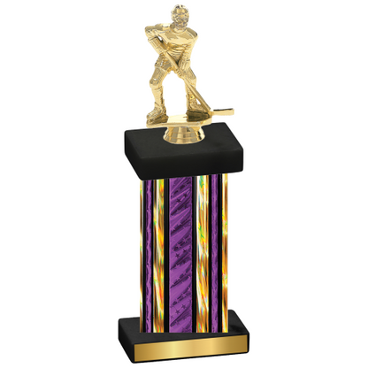 Single Purple Glacier Hockey Trophy