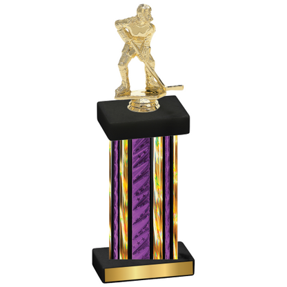 Single Purple Glacier Hockey Trophy
