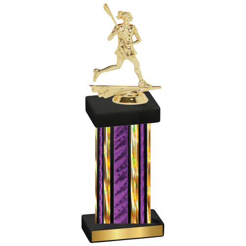 Single Purple Glacier Lacrosse Trophy