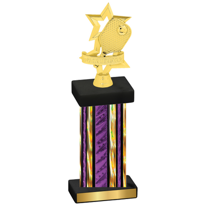 Single Purple Glacier Pickleball Trophy