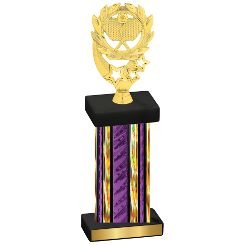 Single Purple Glacier Pickleball Trophy