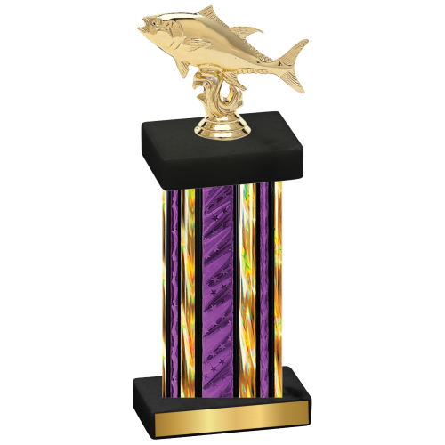 Single Purple Glacier Fishing Trophy