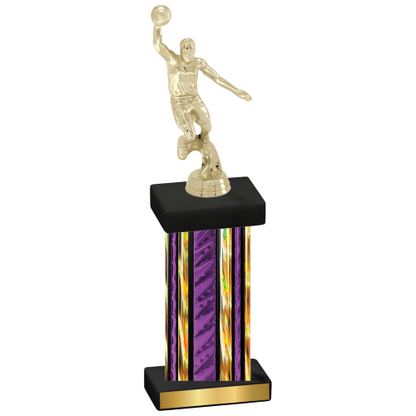 Single Purple Glacier Basketball Trophy