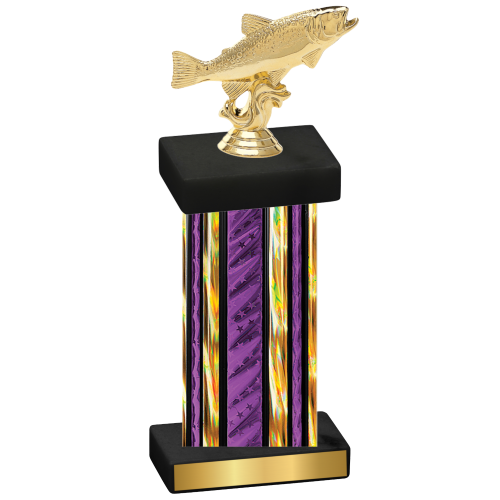 Single Purple Glacier Fishing Trophy