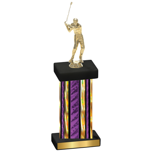 Single Purple Glacier Golf Trophy
