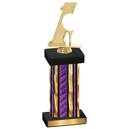 Single Purple Glacier Golf Trophy