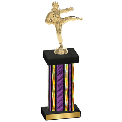 Single Purple Glacier Karate Trophy