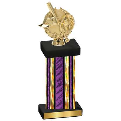 Single Purple Glacier Baseball Trophy