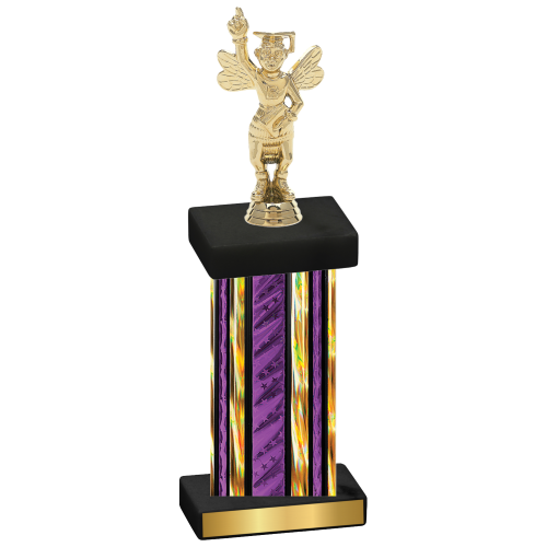 Single Purple Glacier Academics Trophy