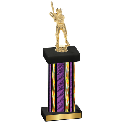 Single Purple Glacier Baseball Trophy