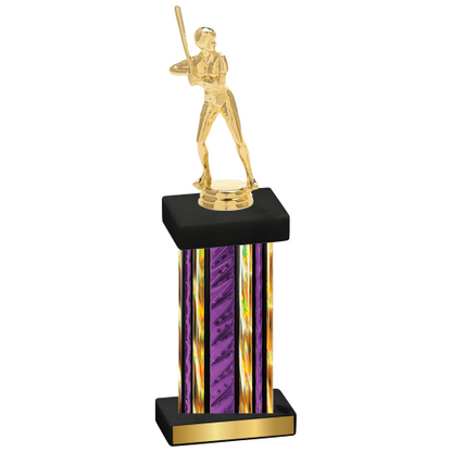 Single Purple Glacier Softball Trophy