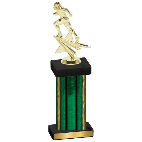 Single Green Glacier Football Trophy