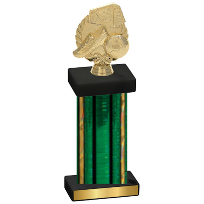 Single Green Glacier Soccer Trophy