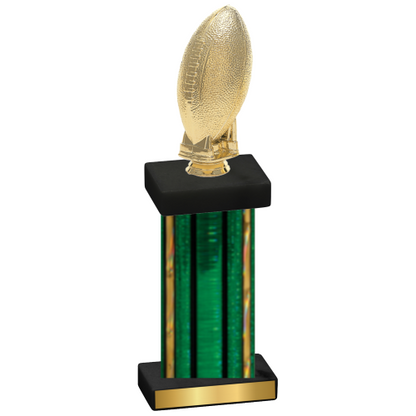 Single Green Glacier Football Trophy