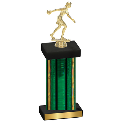 Single Green Glacier Bowling Trophy