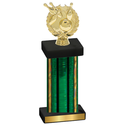 Single Green Glacier Bowling Trophy