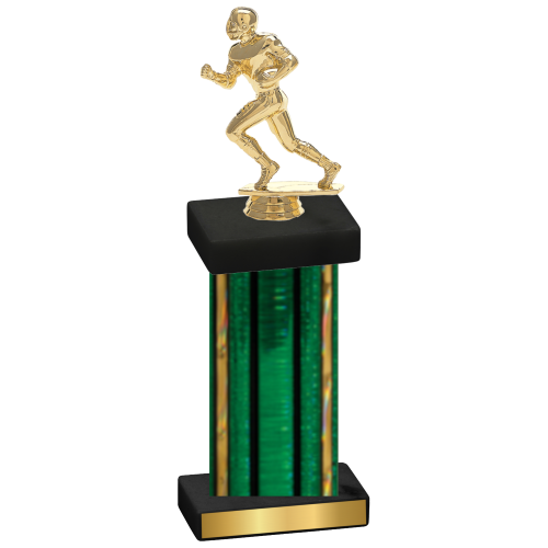 Single Green Glacier Football Trophy