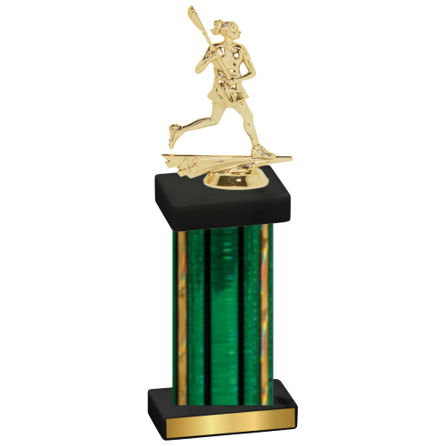 Single Green Glacier Lacrosse Trophy