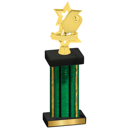 Single Green Glacier Pickleball Trophy