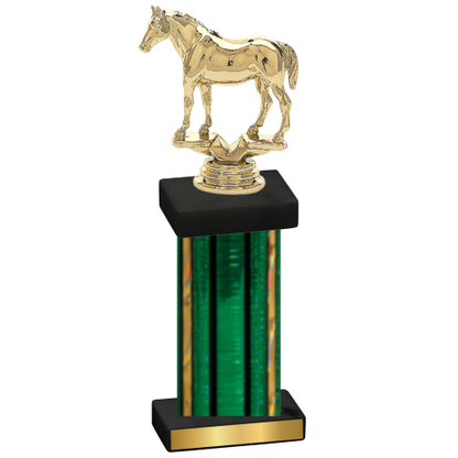 Single Green Glacier Horses Trophy