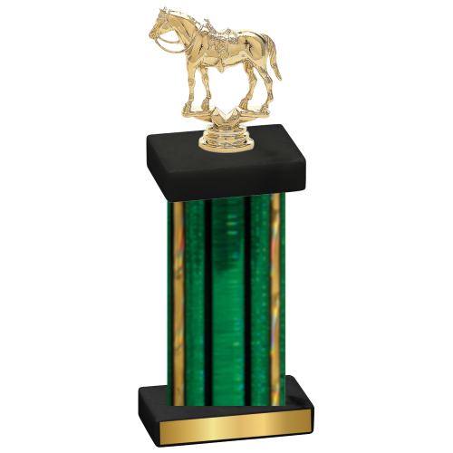 Single Green Glacier Horses Trophy