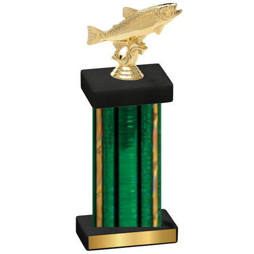 Single Green Glacier Fishing Trophy