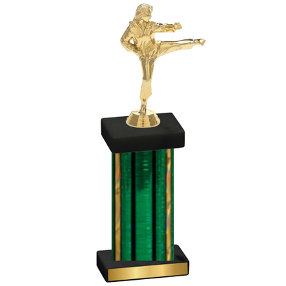 Single Green Glacier Karate Trophy