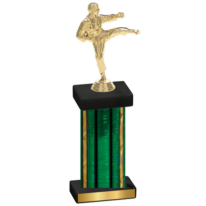 Single Green Glacier Karate Trophy