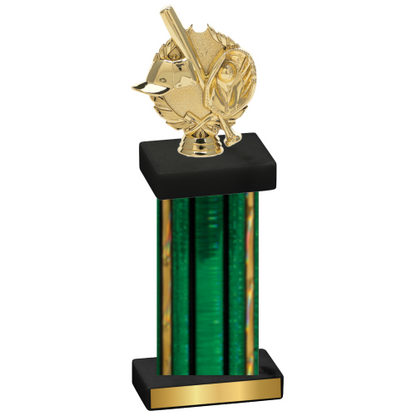 Single Green Glacier Baseball Trophy