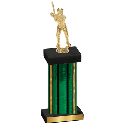 Single Green Glacier Baseball Trophy