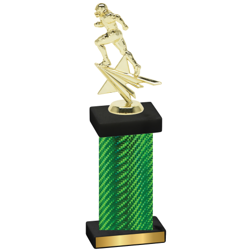 Single Green Carbon Fiber Football Trophy