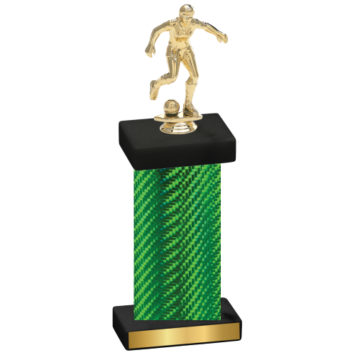 Single Green Carbon Fiber Soccer Trophy