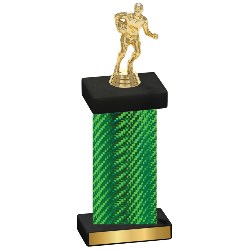 Single Green Carbon Fiber Rugby Trophy