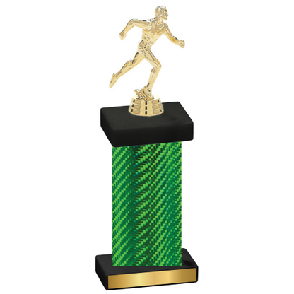 Single Green Carbon Fiber Running Trophy