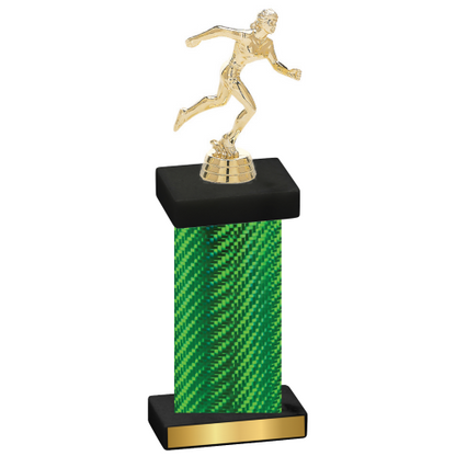 Single Green Carbon Fiber Running Trophy