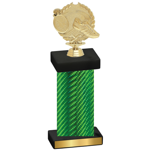 Single Green Carbon Fiber Running Trophy