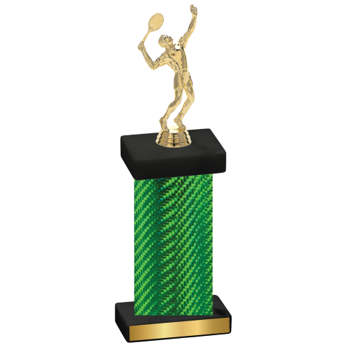 Single Green Carbon Fiber Tennis Trophy