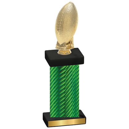 Single Green Carbon Fiber Football Trophy