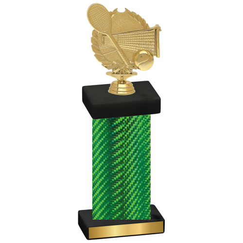 Single Green Carbon Fiber Tennis Trophy