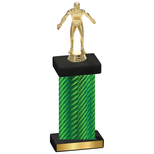 Single Green Carbon Fiber Wrestling Trophy